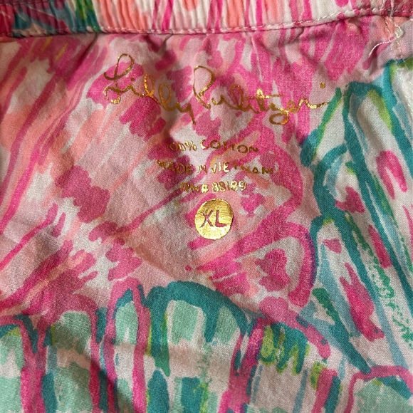 Lilly Pulitzer Pajama Pants Loose-Fit Cotton ‘Oh Shello’ Women’s XL Vacation - Picture 6 of 8